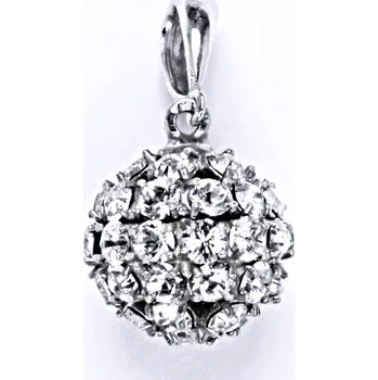 Přívěsek Stříbrný přívěšek koule se Swarovski krystalem crystal,šperk P 1369/6