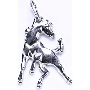 Přívěsek Stříbrný přívěsek, kůň, přívěsek ve tvaru koně, stříbro, P 79