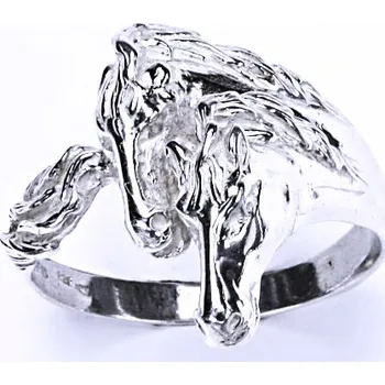 Prsten Stříbrný prsten, koně, stříbrné šperky, kůň, T 66