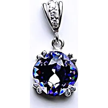 Přívěsek Stříbrný přívěšek, krystal Swarovski, tanzanit, šperky s krystaly, přívěsek ze stříbra,P 1225/2