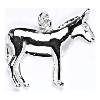 Přívěsek Stříbrný přívěšek osel, přívěsek ze stříbra oslík P 164