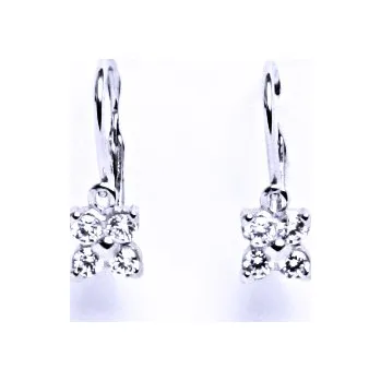 Náušnice Dětské naušnice se zirkony, stříbrné naušnice VE 246