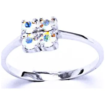 Prsten Stříbrný prsten s krystalem Swarovski AB krystal, T 1324
