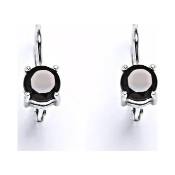 Náušnice Stříbrné náušnice, přírodní granát, náušnice na klapku, NK 1251