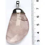 Přírodní růženín, stříbrný přívěšek s přírodním růženínem, přívěsek ze stříbra, 19,52 g