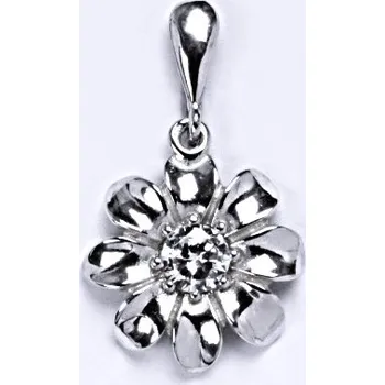 Šperk Stříbrný přívěšek s čirým zirkonem, kytička P 1389/22