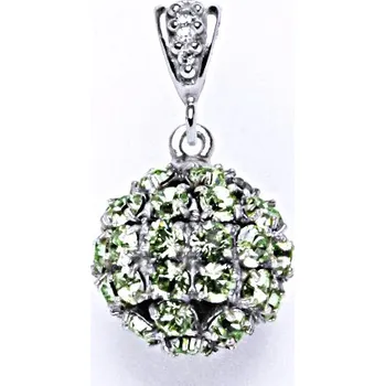 Přívěsek Koule se Swarovski krystalem chryzolit přívěšek stříbrný P 1369/2