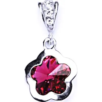 Šperk Stříbrný přívěšek s krystalem Swarovski (Fuchsie 10 mm) P 1296/2
