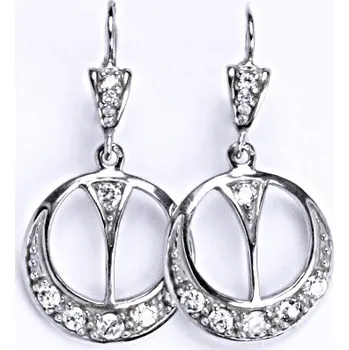 Náušnice Stříbrné náušnice s čirými zirkony,náušnice ze stříbra, NK 1406/15