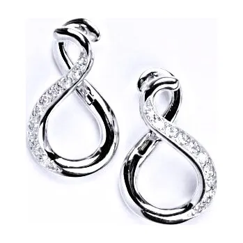 Náušnice Stříbrné náušnice s čirými zirkony, náušnice ze stříbra, 3,38 g NK 1463