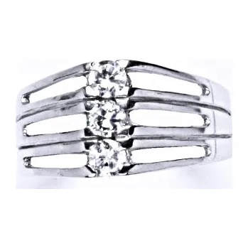 Prsten Prsten stříbrný s bílými zirkony. šperk T 1365