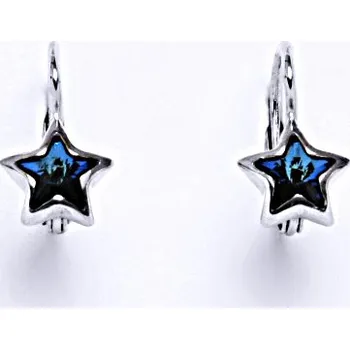 Náušnice Stříbrné náušnice s krystalem swarovski bermuda blue,šperk NK 1366
