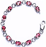 Stříbrný náramek s krystaly Swarovski rose, šperk, R 1245