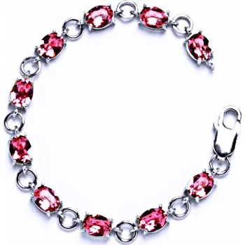 Náramek Stříbrný náramek s krystaly Swarovski rose, šperk, R 1245