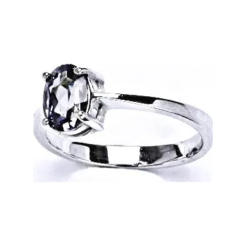 Prsten Stříbrný prsten se syntetickým zirkonem alexandrid 7x5 mm, T 1246