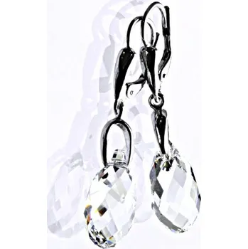Náušnice Stříbrné náušnice se Swarovski čirými krystaly 17 mm, NK 1313/27