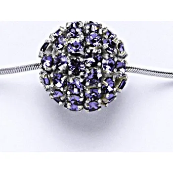 Přívěsek Stříbrný přívěšek koule se Swarovski krystalem tanzanite P 1338