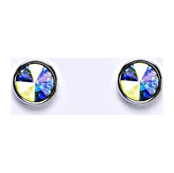 Náušnice Stříbrné náušnice na šroubek se Swarovski AB krystalem,NŠ 1336