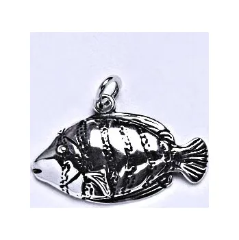 Přívěsek Stříbrný přívěšek korálová rybička s patinou,korálová ryba přívěsek ze stříbra P 141