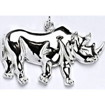 Přívěsek Stříbrný přívěsek, nosorožec, přívěsek ze stříbra, P 999