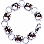 R 1305 Náramek stříbrný s krystalem Swarovski light rose