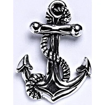 Přívěsek Stříbrný přívěsek s patinou kotva, přívěsek ze stříbra, P 969