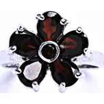 Stříbrný prsten s granátem, prsten ze stříbra VR 236