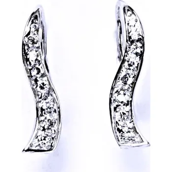 Náušnice Stříbrné náušnice s čirými zirkony NK 1231