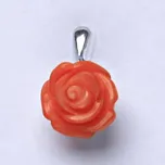 Stříbrný přívěsek, přírodní korál, přívěsek ze stříbra P 1299/22