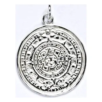 Přívěsek Stříbrný přívěsek Mayský kalendář - P 103 (Stříbrný kalendář)