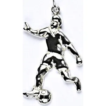 Přívěsek Stříbrný přívěsek fotbalista, přívěsek ze stříbra, P 255