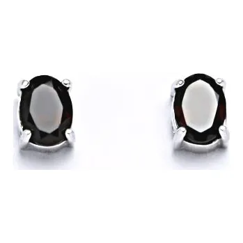 Náušnice Náušnice stříbrné, přírodním granát, náušnice ze stříbra, NŠ 1246