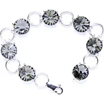 Stříbrný náramek s krystaly Swarovski Rivoli (Black diamond)R 1188
