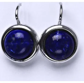 Náušnice Stříbrné náušnice, přírodní kámen lapis lazuli - NK 1452 (lapis 10 mm)