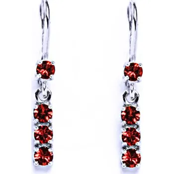 Náušnice Stříbrné náušnice se Swarovski krystalem padparadscha NK 1323V