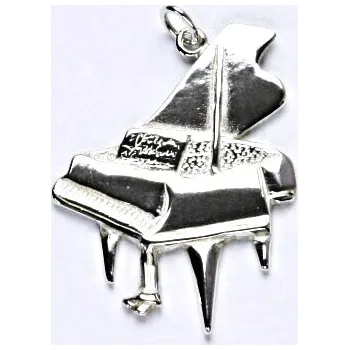 Přívěsek Stříbrný přívěsek, klavír, piano, přívěšek ze stříbra, P 231