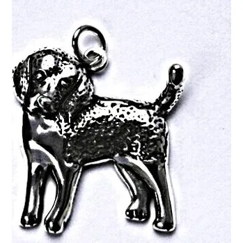Přívěsek Stříbrný přívěšek s patinou, bígl, pes, přívěsek ze stříbra P 197