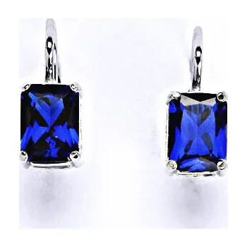 Náušnice Stříbrné náušnice se syntetickým spinelem, NK 1446