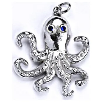 Přívěsek Stříbrný přívěšek se spinelem, chobotnice, přívěšek ze stříbra, P 1439