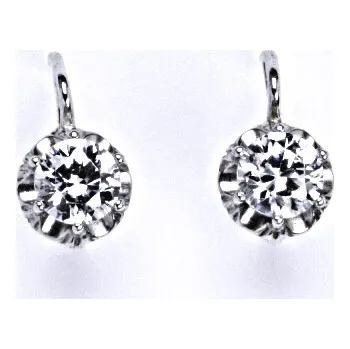 Náušnice Stříbrné náušnice se syntetickým lavenderem, NK 1429