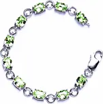 Stříbrný náramek s krystaly Swarovski chryzolit, šperk, R 1245