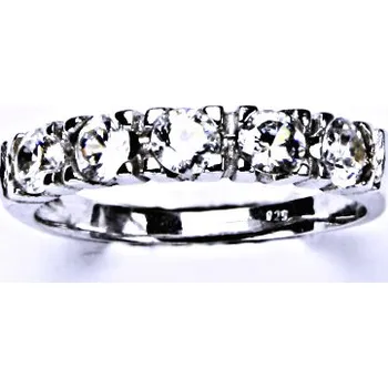 Prsten stříbrný prsten (zásnubní) se zirkony, T 1270