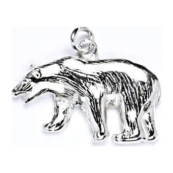 Přívěsek Stříbrný přívěšek lední medvěd, přívěsek ze stříbra P 163