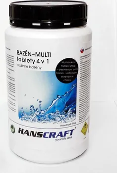 Bazénová chemie Hanscraft Multi tablety bazén 4v1 1 kg
