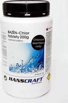 Hanscraft chlor tablety bazén 200 g 1 kg