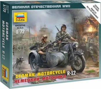 Plastikový model Zvezda German Motorcycle R-12 1:72