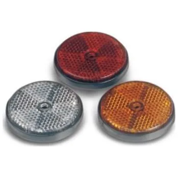 Odrazka kulatá s dírou bílá 61 mm