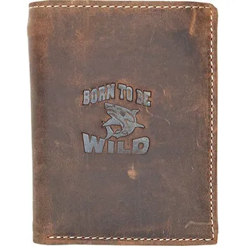 Peněženka Peněženka Born to be Wild hnědá se žralokem (na výšku)