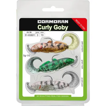 Umělá nástraha Gumová nástraha Cormoran Goby Shad Set 8.5cm Farbe 2 s jigovou hlavičkou 3ks