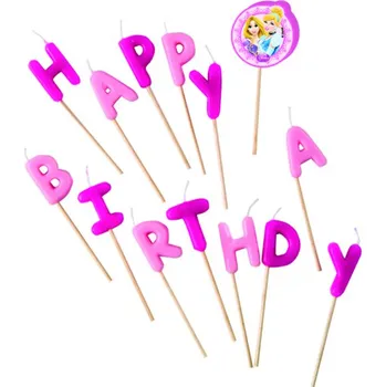 Dortová svíčka PRINCESS "happy birthday" svíčky